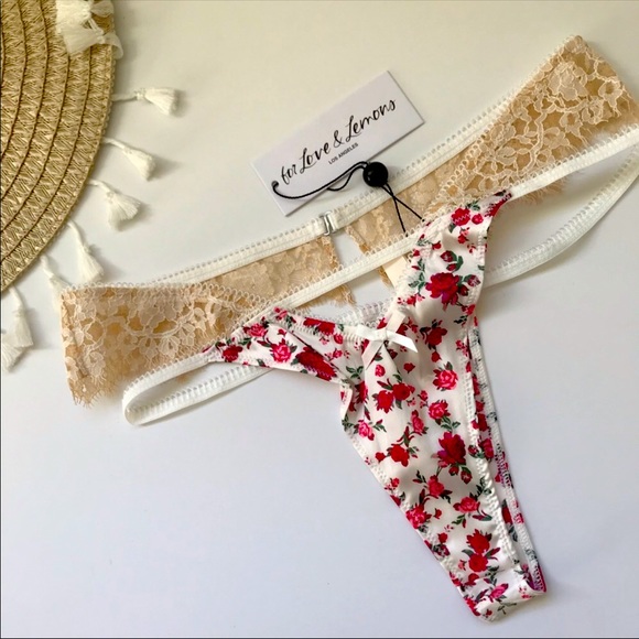 For Love And Lemons Melrose Floral Thong Panty - Picture 2 of 5